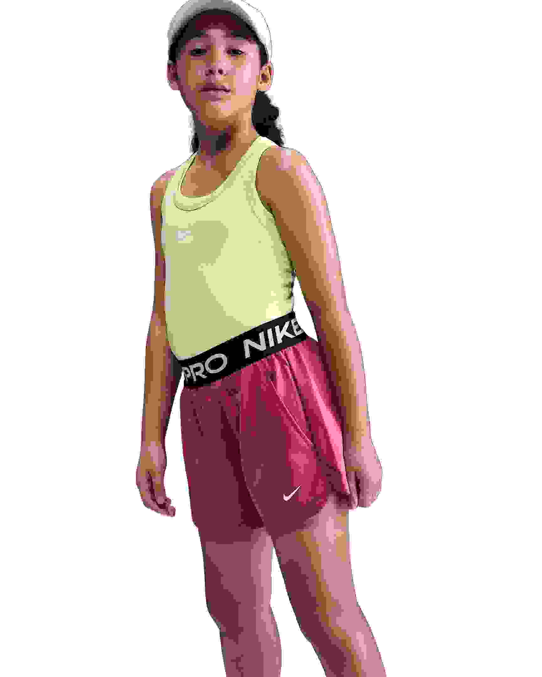 Nike Pro Fleece Big Girls' Purple Dri-FIT Shorts